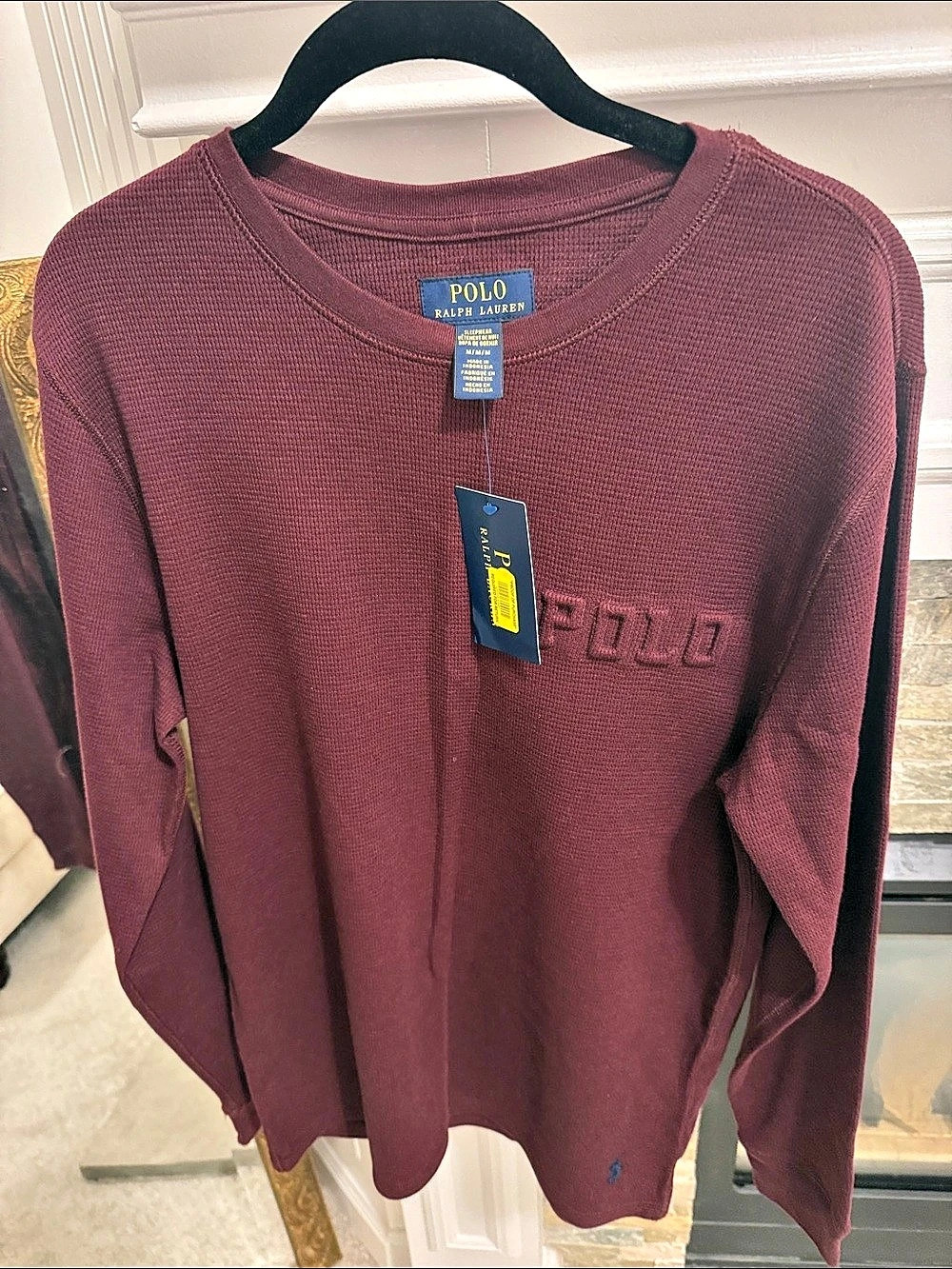 Men’s Polo Ralph Lauren Thermal-Knit Sleep Shirt NWT